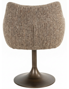 spisebordsstol armlæn stof moderne brun drejefod drejefunktion drej 2