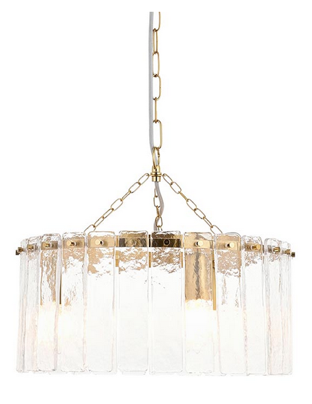 lysekrone glas stuelampe spisebord messing