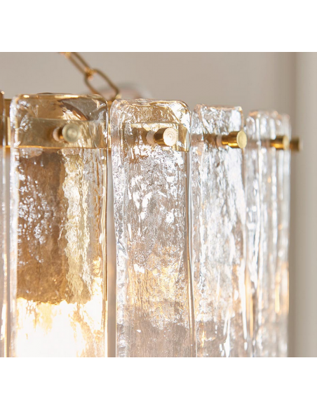 lysekrone glas stuelampe spisebord messing