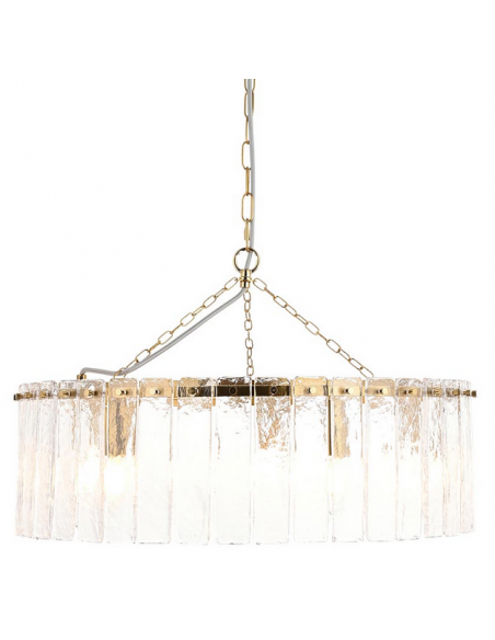 lysekrone glas stuelampe spisebord messing