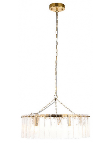 lysekrone glas stuelampe spisebord messing