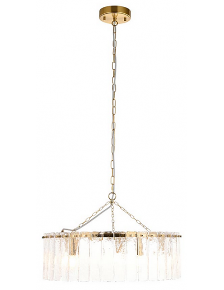 lysekrone glas stuelampe spisebord messing