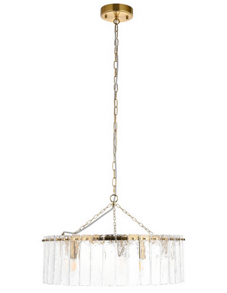 lysekrone glas stuelampe spisebord messing