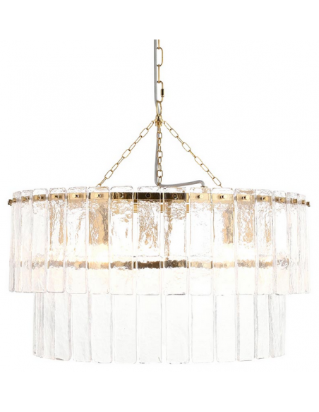 lysekrone glas stuelampe spisebord messing