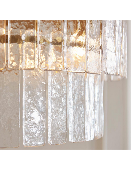 lysekrone glas stuelampe spisebord messing