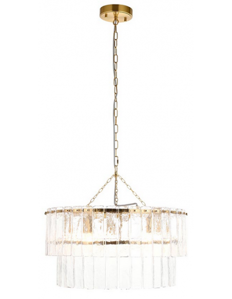 lysekrone glas stuelampe spisebord messing