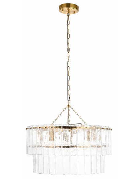 lysekrone glas stuelampe spisebord messing