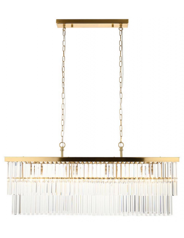 lysekrone glas stuelampe spisebord messing