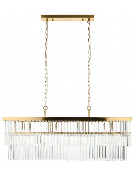 lysekrone glas stuelampe spisebord messing