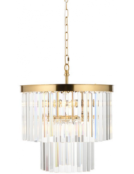 lysekrone glas stuelampe spisebord messing