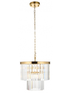 lysekrone glas stuelampe spisebord messing