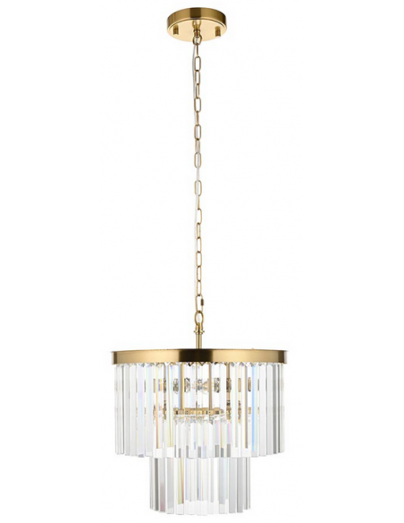 lysekrone glas stuelampe spisebord messing