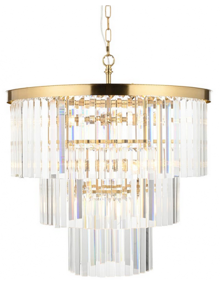 lysekrone glas stuelampe spisebord messing