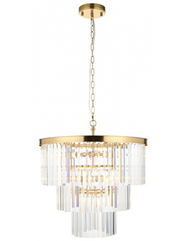 lysekrone glas stuelampe spisebord messing