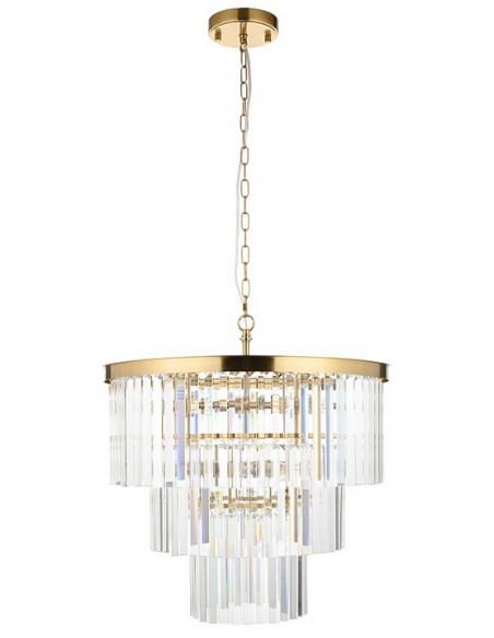 lysekrone glas stuelampe spisebord messing