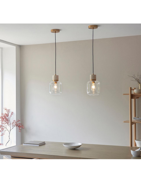 loftlampe pendellampe lampe pendel glas marmor sten stuelampe spisebord messing