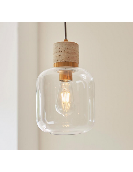 loftlampe pendellampe lampe pendel glas marmor sten stuelampe spisebord messing