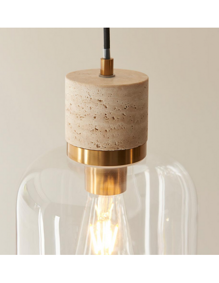 loftlampe pendellampe lampe pendel glas marmor sten stuelampe spisebord messing