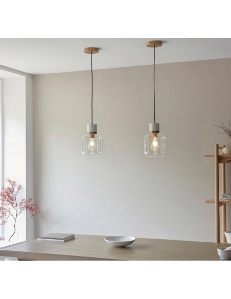 loftlampe pendellampe lampe pendel glas marmor sten stuelampe spisebord messing