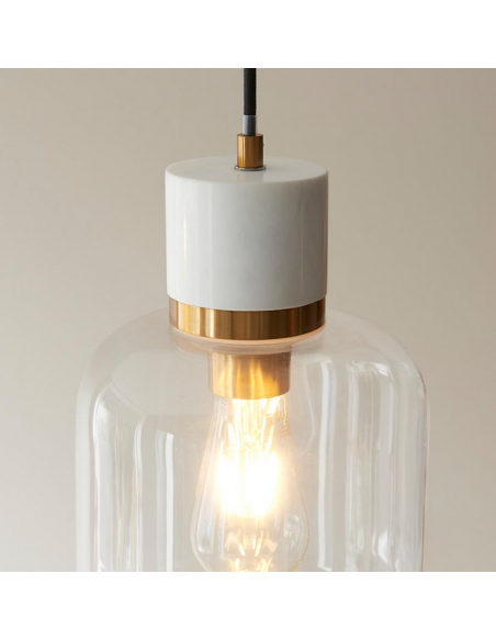 loftlampe pendellampe lampe pendel glas marmor sten stuelampe spisebord messing