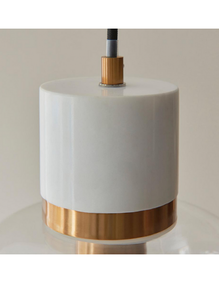 loftlampe pendellampe lampe pendel glas marmor sten stuelampe spisebord messing