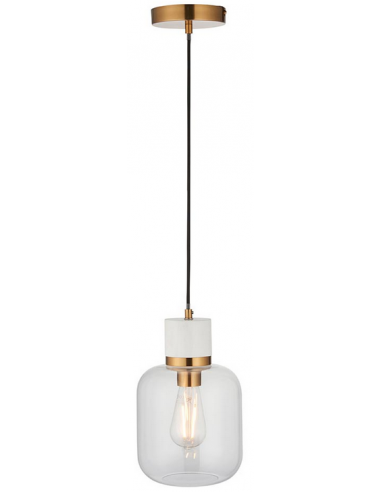 loftlampe pendellampe lampe pendel glas marmor sten stuelampe spisebord messing