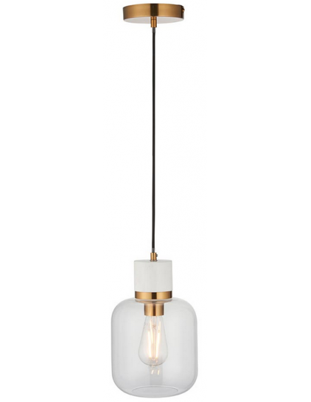 loftlampe pendellampe lampe pendel glas marmor sten stuelampe spisebord messing