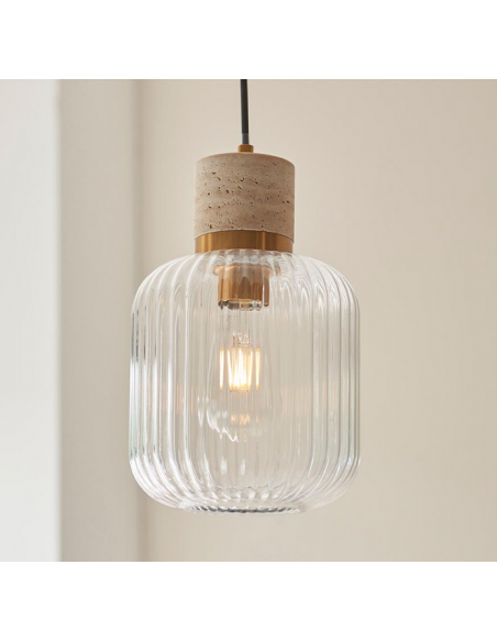 loftlampe pendellampe lampe pendel glas marmor sten stuelampe spisebord messing