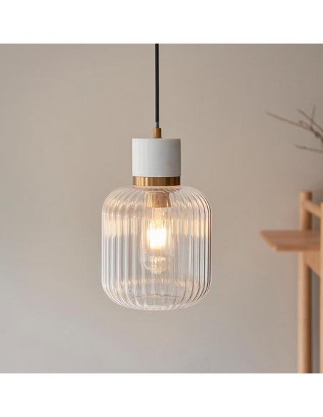 loftlampe pendellampe lampe pendel glas marmor sten stuelampe spisebord messing