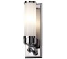 Worcester Badeværelseslampe i stål og glas H36,5 cm 1 x G9 LED - Poleret krom/Hvid