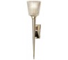 Verity Badeværelseslampe i messing og glas H50,6 cm 1 x G9 LED - Poleret guld/Klar
