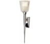 Verity Badeværelseslampe i messing og glas H50,6 cm 1 x G9 LED - Poleret krom/Klar