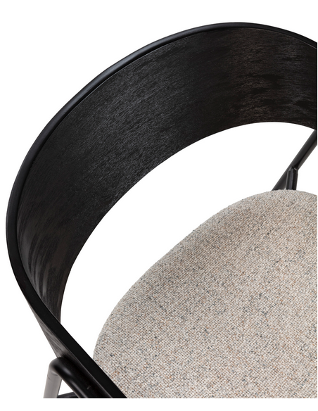 spisebordsstol armlæn stof moderne design