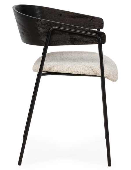 spisebordsstol armlæn stof moderne design