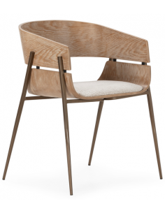 spisebordsstol armlæn stof moderne design