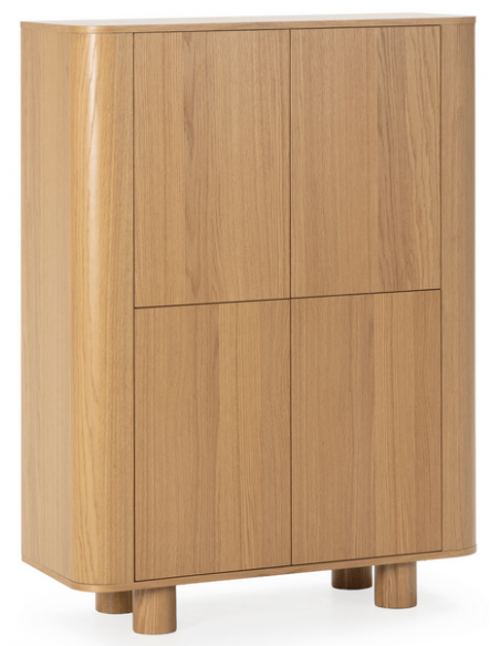 vitrineskab vitrine træ eg egetræ moderne design