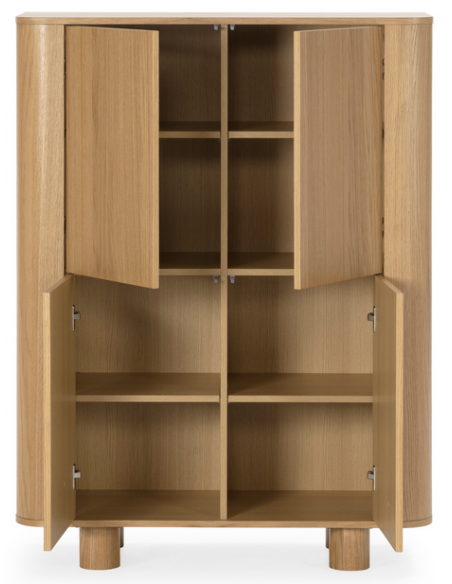 vitrineskab vitrine træ eg egetræ moderne design