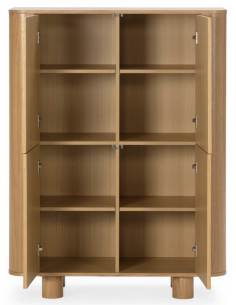 vitrineskab vitrine træ eg egetræ moderne design 2