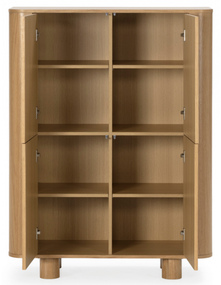 vitrineskab vitrine træ eg egetræ moderne design