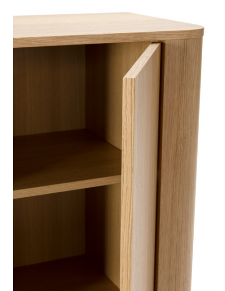 vitrineskab vitrine træ eg egetræ moderne design