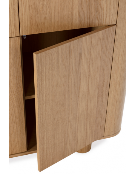 vitrineskab vitrine træ eg egetræ moderne design