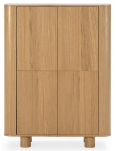 vitrineskab vitrine træ eg egetræ moderne design