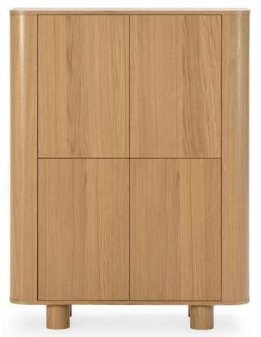 vitrineskab vitrine træ eg egetræ moderne design