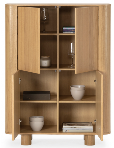 vitrineskab vitrine træ eg egetræ moderne design