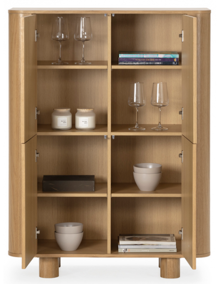 vitrineskab vitrine træ eg egetræ moderne design
