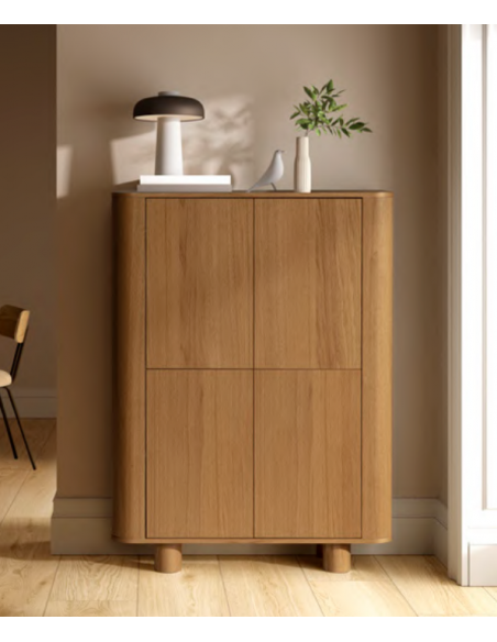 vitrineskab vitrine træ eg egetræ moderne design