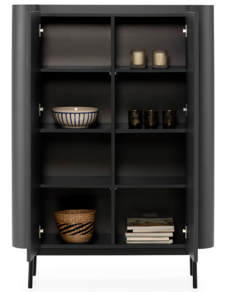 vitrineskab vitrine træ eg egetræ moderne design