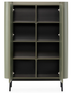 vitrineskab vitrine træ eg egetræ moderne design 2