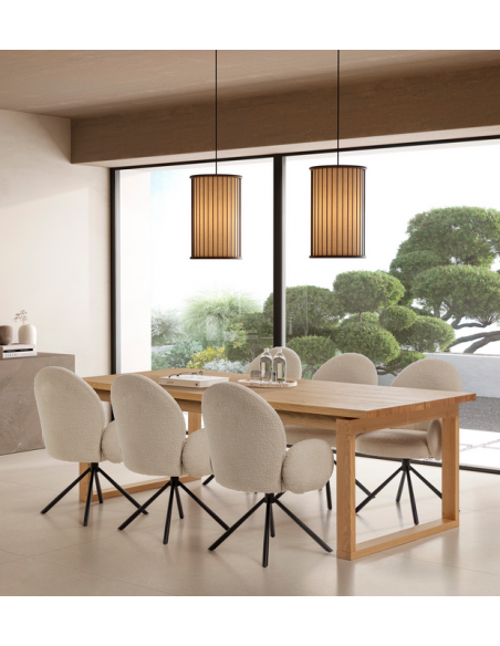 aflangt spisebord moderne design eg egetræ sort træ