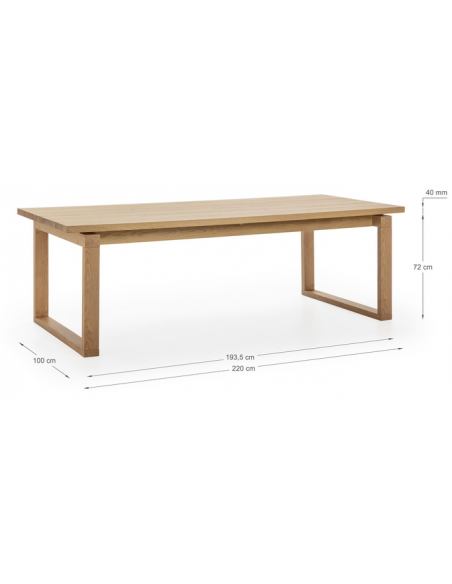 aflangt spisebord moderne design eg egetræ sort træ